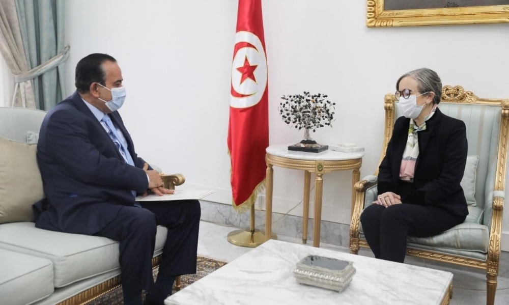 دعم علاقات التعاون التونسية القطرية في عدد من المجالات  محور لقاء رئيسة الحكومة بالسفير القطري بتونس