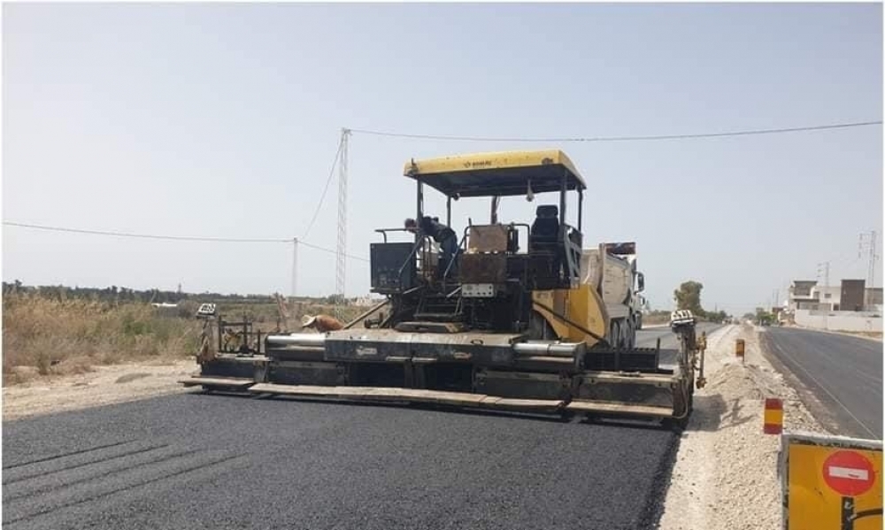 تقدم أشغال مضاعفة الطريق الجهوية رقم 27 الرابطة بين نابل ومنزل تميم