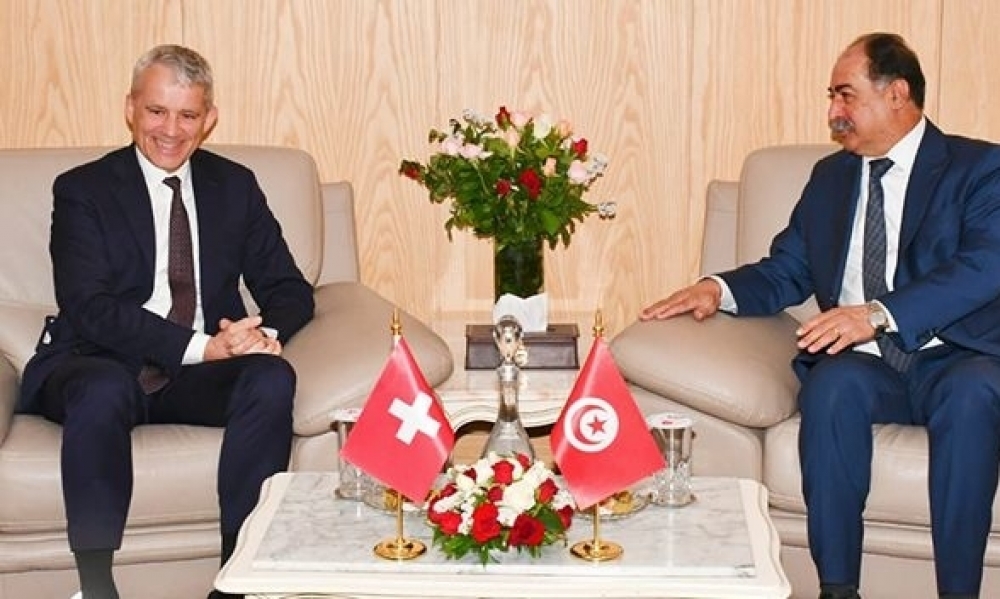 جلسة عمل بين وزير الدّاخليّة والمستشار الفيدرالي السويسري المكلف بالعدل والشرطة