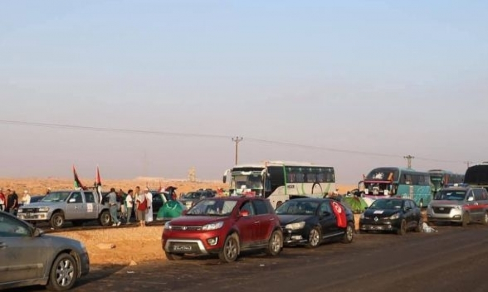 بيان لقافلة الصمود: 'حصار ممنهج وتجويع وإيقافات وتهديد بالسـ.ـ.لاح'