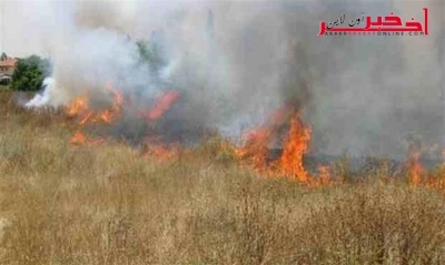 الكاف: حريق هائل بإحدى الأراضي الفلاحية يأتي على 10 هكتارات من القمح