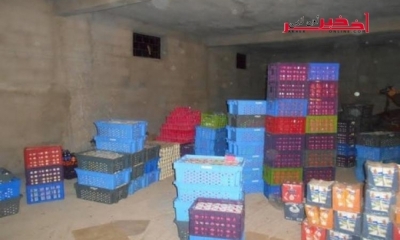 حجز 444 علبة عصير و150 علبة ياغورت منقولة بطريقة غير صحية