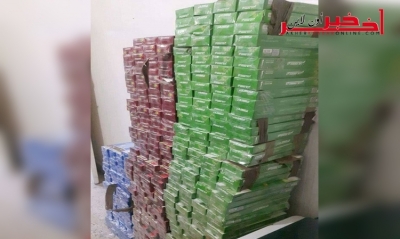 قفصة الجنوبيّة / إيقاف شاحنةٍ محمّلة بـ30 ألف علبة سجائر ومعسّل مهرّبة