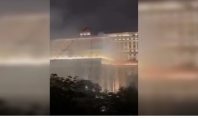 اندلاع حريق بمبنى وزارة الدفاع الروسية