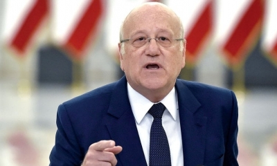  رئيس حكومة تصريف الأعمال اللبنانية : لا يمكن السكوت على الاعتداءات الإسرائيلية